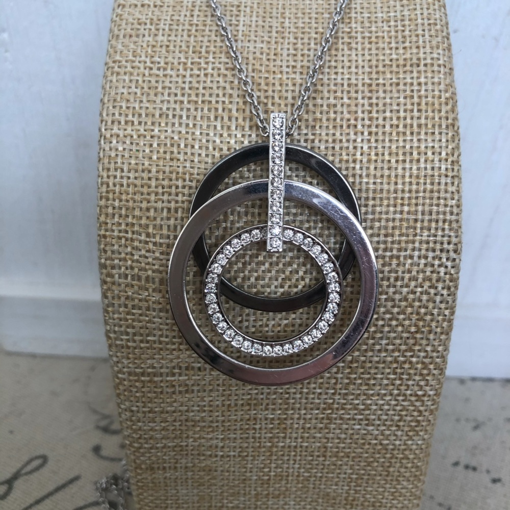 Touchstone Crystal Three Ring Pendant - image 3